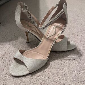 Nina Women's Sparkling Silver Heels